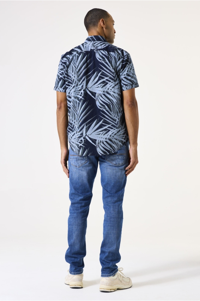 OVERHEMD MET PRINT E51096 2591 DEEP INK
